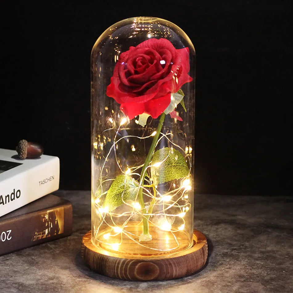 Fancy Galaxy Rose Artificial Flowers Beauty and the Beast Rose Wedding Decor Creative Valentine's Day Mother's day Gift