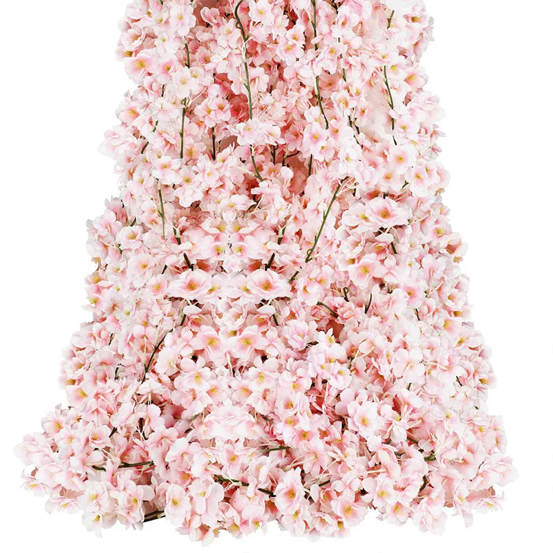 Cherry Blossom Sakura Artificial Flowers 180cm Garland Wedding Arch Garden Backdrop Home Party Decoration 