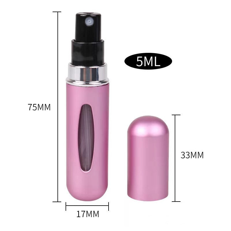 Small Perfume Refill Bottle 5ml - Portable Mini Refillable Spray Jar Scent Pump Empty Cosmetic Containers Atomizer for Travel Tool Hot - Kubafasho