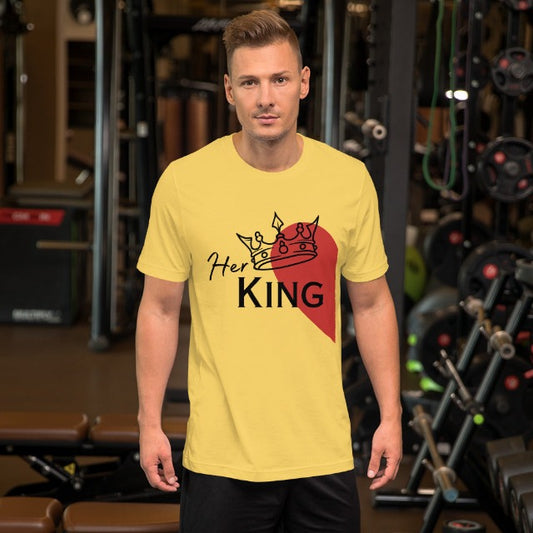 Handsome man - Front Yellow King (King & Queen Version) Stylish T Shirt - Premium